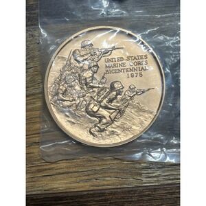 US Marine Corps Bicentennial 1775-1975 Commemorative Bronze Medal Coin USMC
